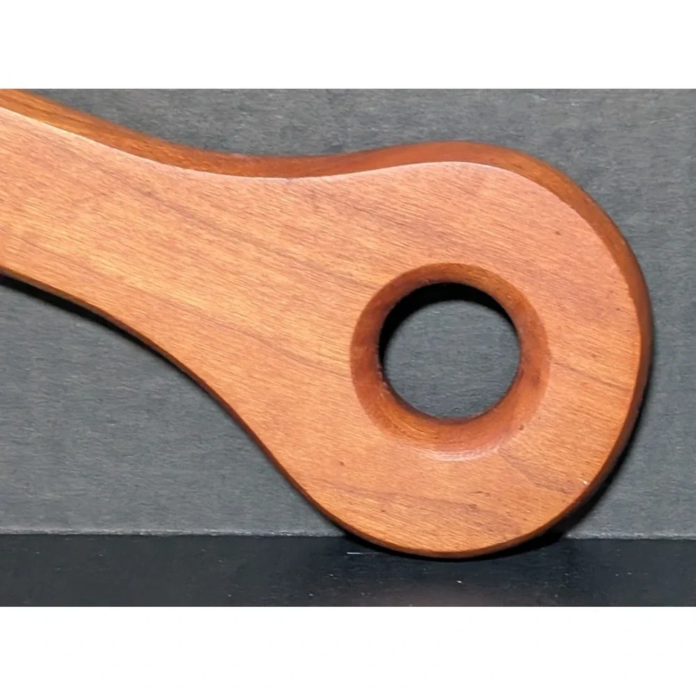 Vintage Spectra State College PA Teak Appetizer Serving Paddle/Cutting Board‎